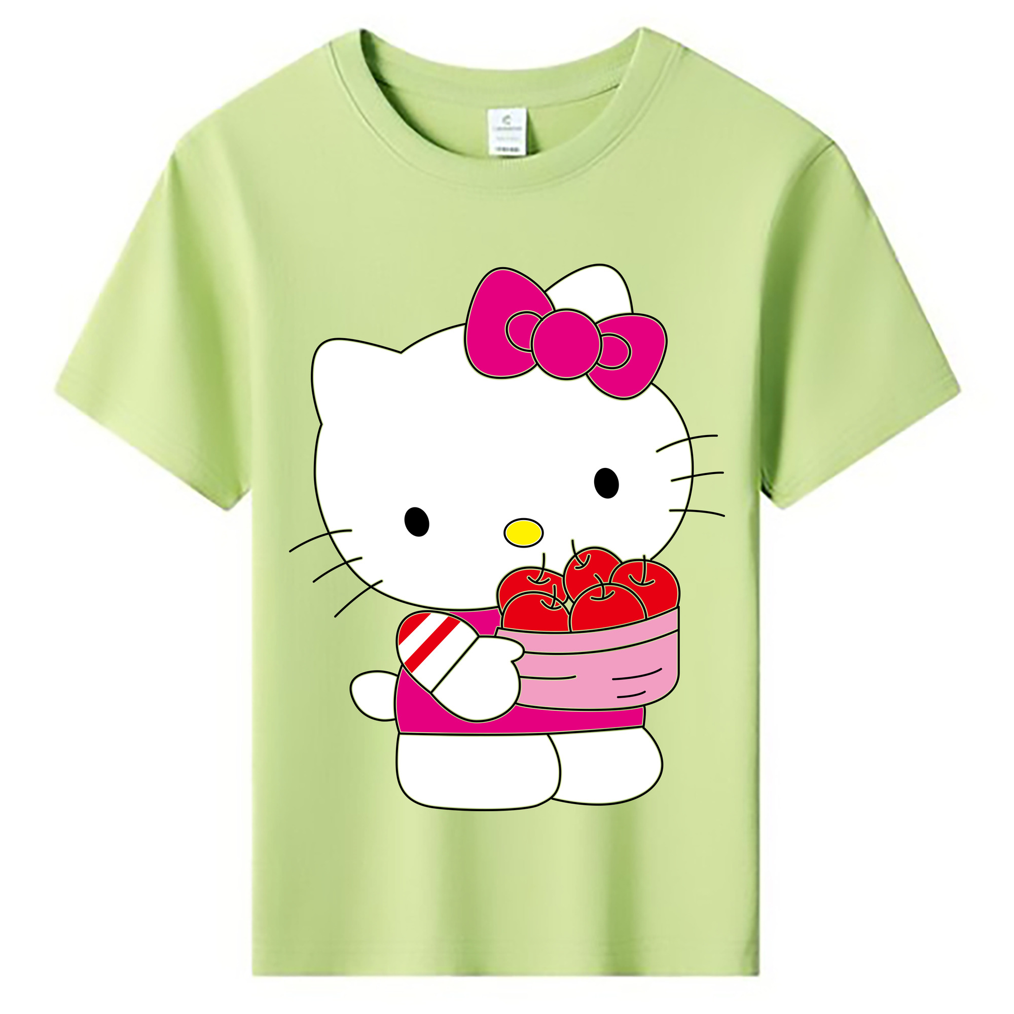 （画像用） Hello Kitty ハローキティ 綿100％キッズTシャツ（フロントプリント）